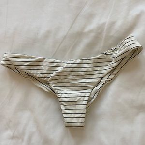 Boys + Arrows Cheeky Bikini Bottom in black/white stripe (S)